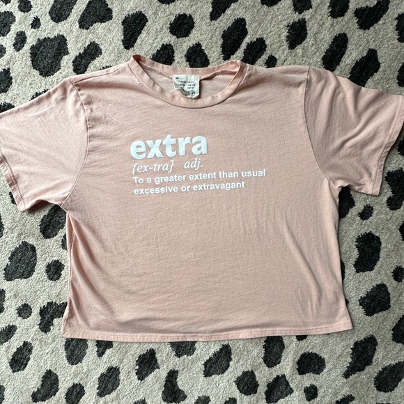 Extra Definition, funny, cropped T-shirt, light, pink, extra large - Picture 2 of 4